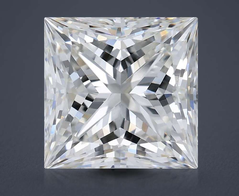 5.07ct H VS1 Rare Carat Ideal Cut Princess Lab Grown Diamond