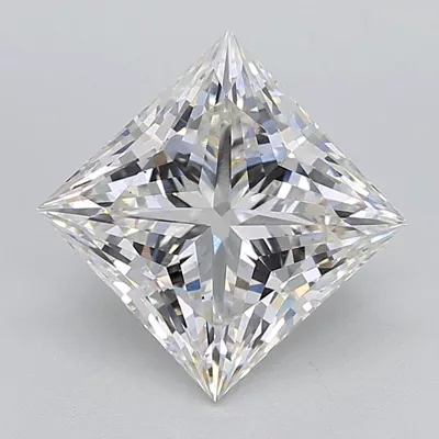 5.27ct G VS2 Rare Carat Ideal Cut Princess Lab Grown Diamond