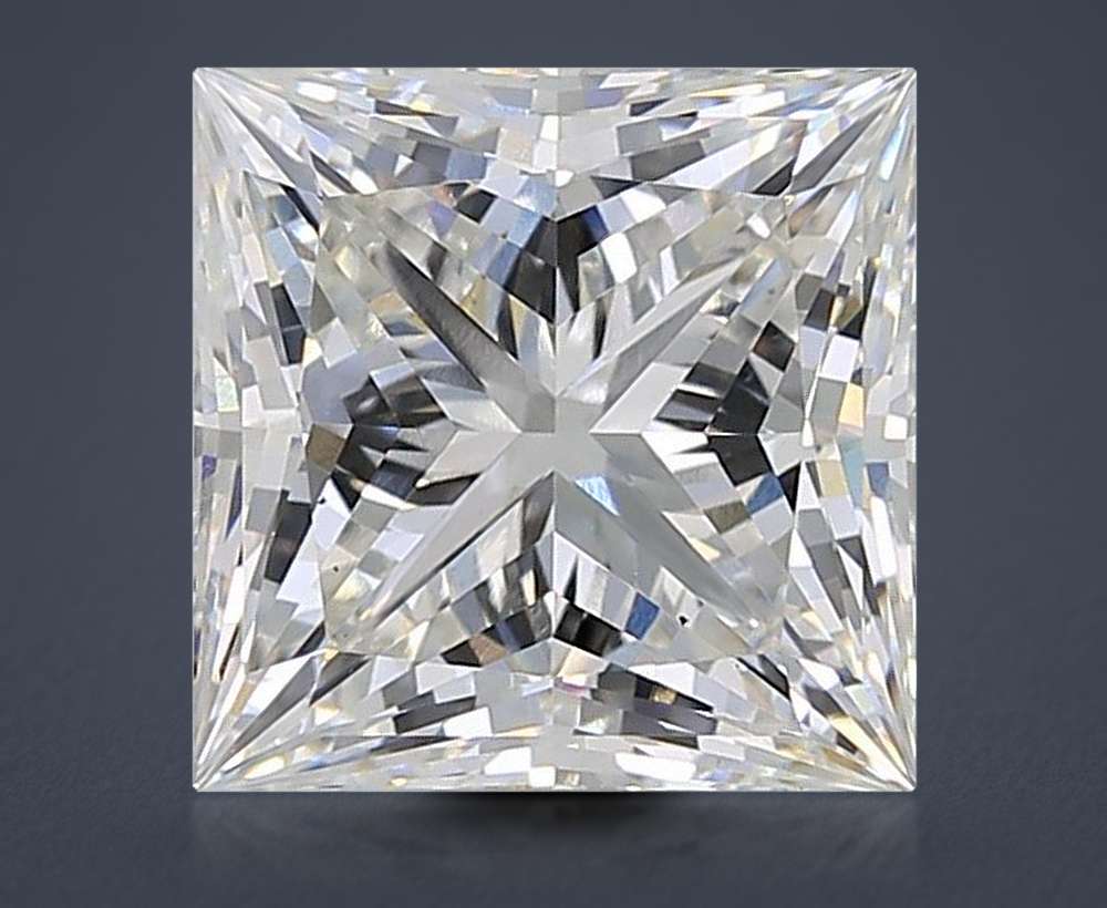 5.27ct G VS2 Rare Carat Ideal Cut Princess Lab Grown Diamond