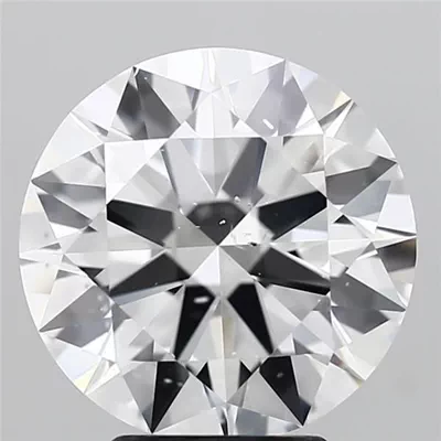 4.01ct D SI2 Rare Carat Ideal Cut Round Diamond