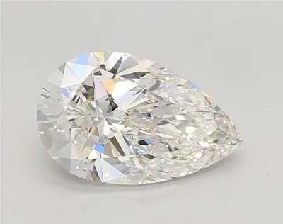 3.06ct E VS1 Rare Carat Ideal Cut Pear Lab Grown Diamond