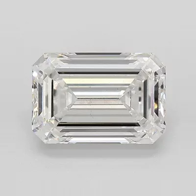 3.08ct F VS2 Rare Carat Ideal Cut Emerald Lab Grown Diamond
