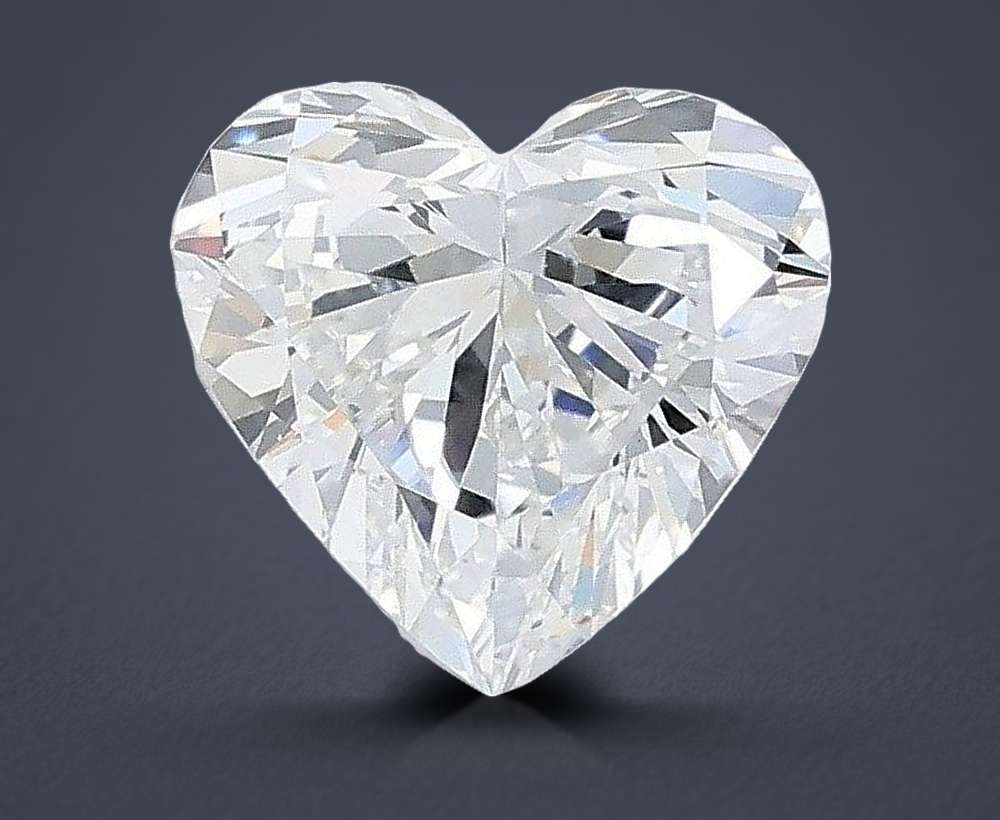 1.08ct D VVS2 Very Good Cut Heart Lab Grown Diamond
