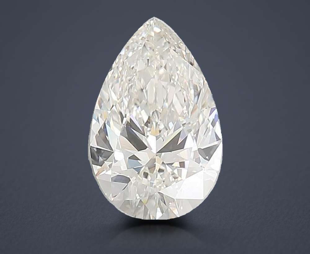 5.02ct H VVS2 Rare Carat Ideal Cut Pear Lab Grown Diamond