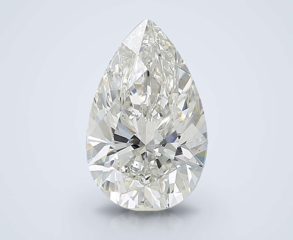 6.46ct H VS2 Very Good Cut Pear Lab Grown Diamond