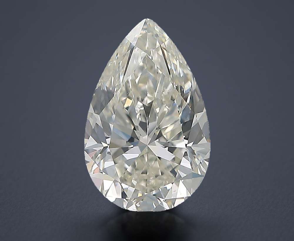 3.01ct K SI2 Rare Carat Ideal Cut Pear Diamond