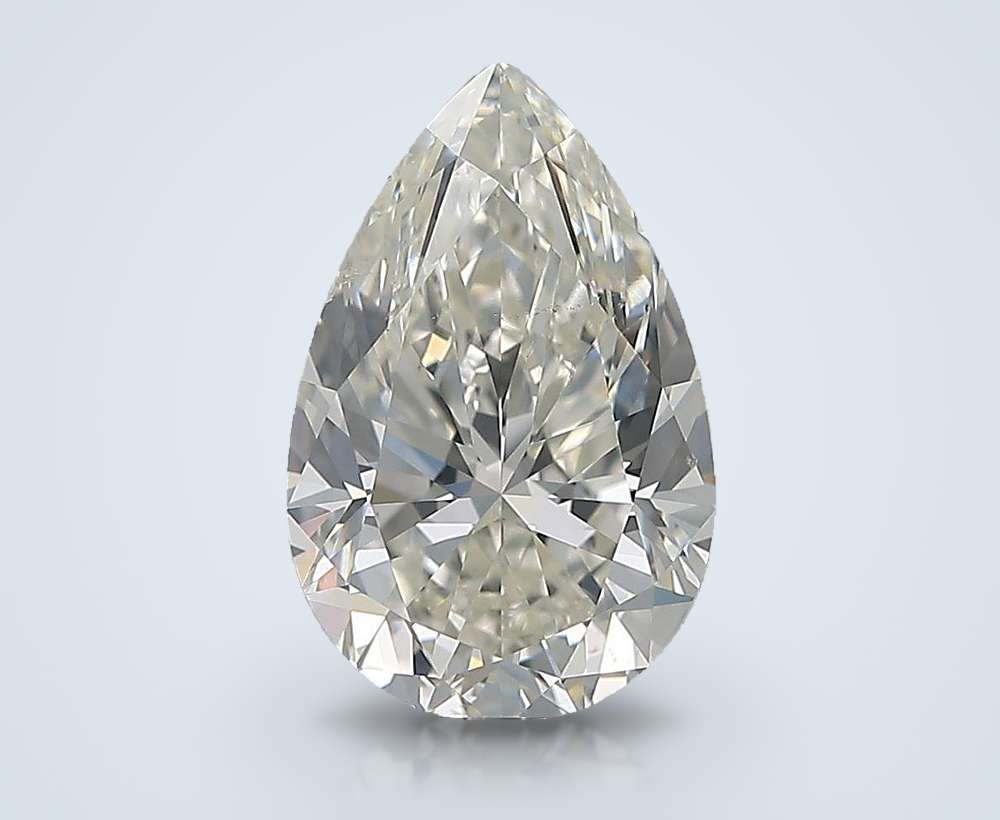 3.01ct K SI2 Rare Carat Ideal Cut Pear Diamond