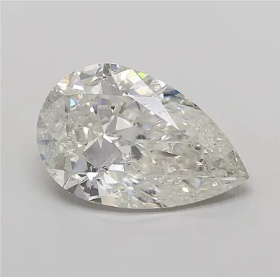 5.01ct G SI2 Rare Carat Ideal Cut Pear Diamond