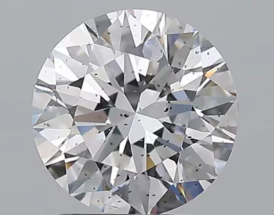 2.01ct D SI2 Rare Carat Ideal Cut Round Diamond