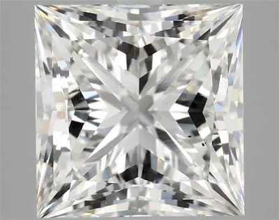 5.15ct F VS2 Rare Carat Ideal Cut Princess Lab Grown Diamond
