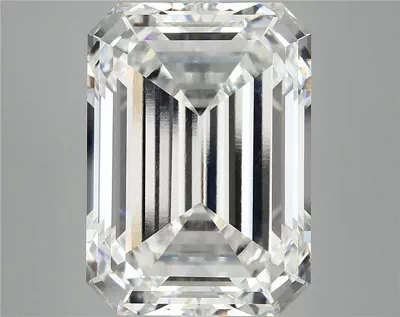 12.15ct F VVS2 Rare Carat Ideal Cut Emerald Lab Grown Diamond