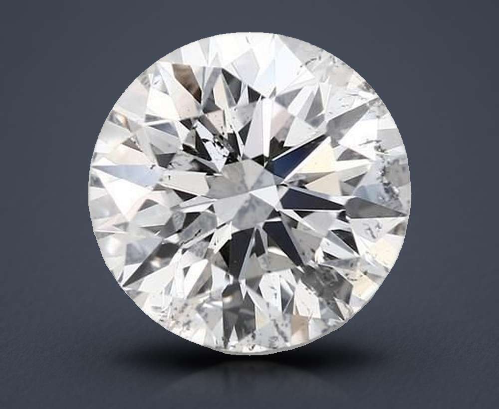 3.31ct F SI2 Rare Carat Ideal Cut Round Diamond