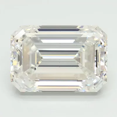 4.40ct F VS2 Excellent Cut Emerald Lab Grown Diamond
