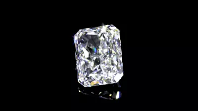 6.06ct F VS1 Rare Carat Ideal Cut Radiant Diamond