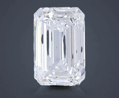 6.09ct E VVS2 Rare Carat Ideal Cut Emerald Lab Grown Diamond