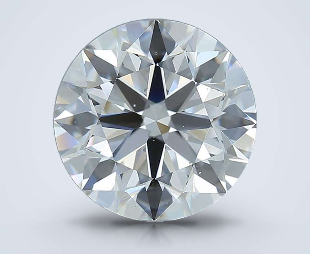 3.01ct D VS2 Rare Carat Ideal Cut Round Diamond
