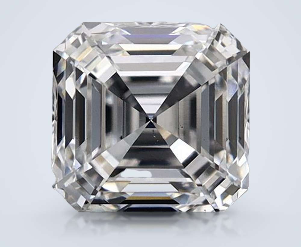 1.02ct D VS2 Rare Carat Ideal Cut Asscher Lab Grown Diamond