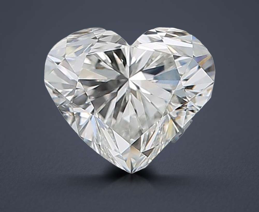 0.72ct G VVS2 Rare Carat Ideal Cut Heart Diamond