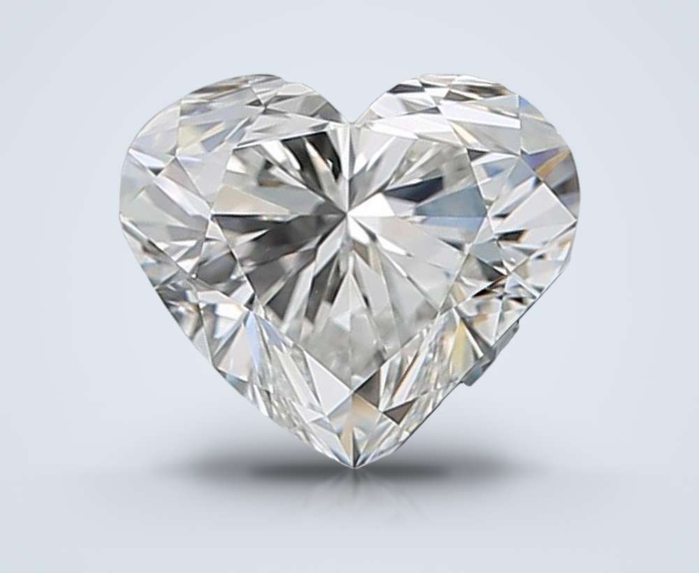 0.72ct G VVS2 Rare Carat Ideal Cut Heart Diamond