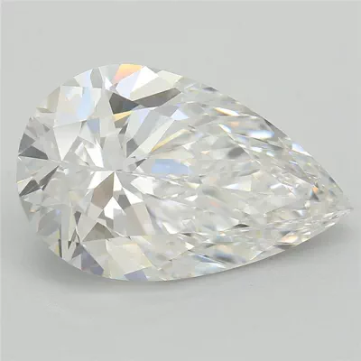 3.09ct E VVS2 Rare Carat Ideal Cut Pear Lab Grown Diamond