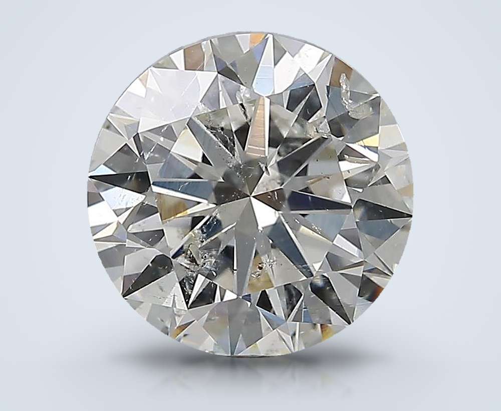 3.01ct H SI2 Excellent Cut Round Diamond