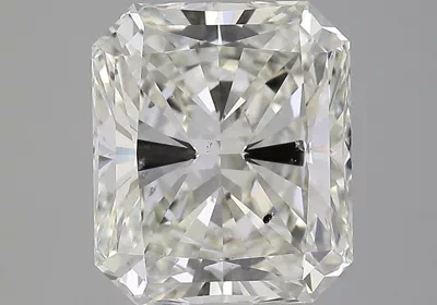5.13ct K SI1 Rare Carat Ideal Cut Radiant Diamond