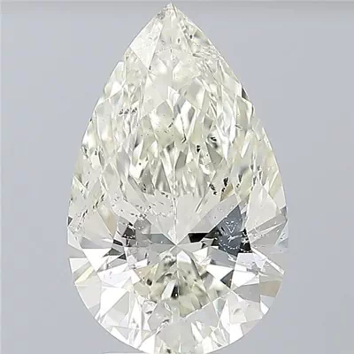 3.01ct J SI2 Rare Carat Ideal Cut Pear Diamond