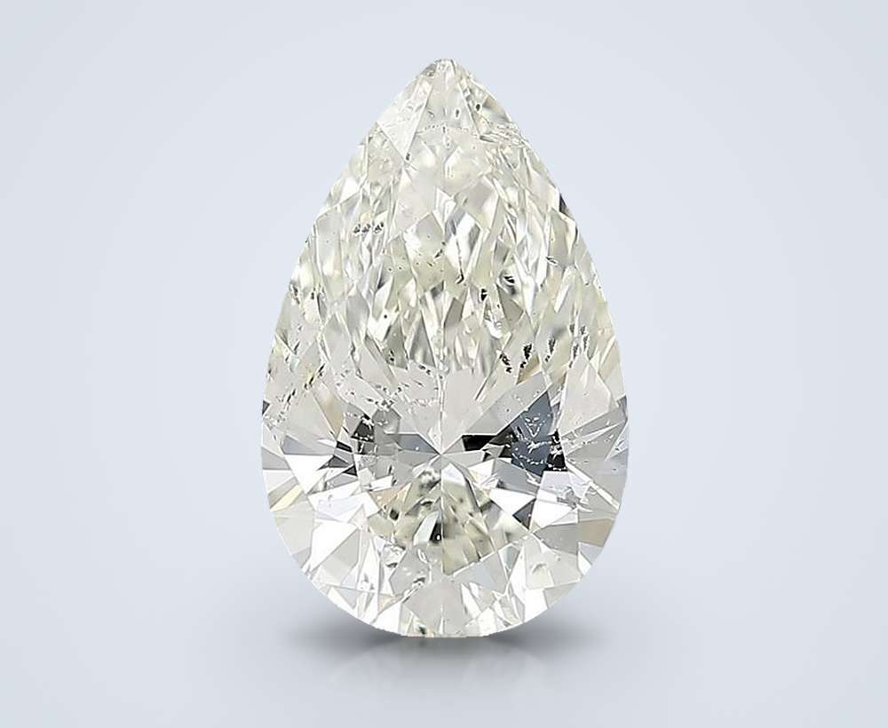 3.01ct J SI2 Rare Carat Ideal Cut Pear Diamond