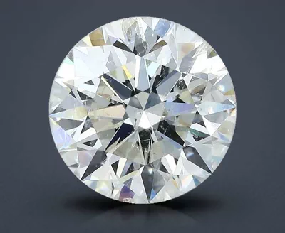 4.58ct J SI2 Rare Carat Ideal Cut Round Diamond