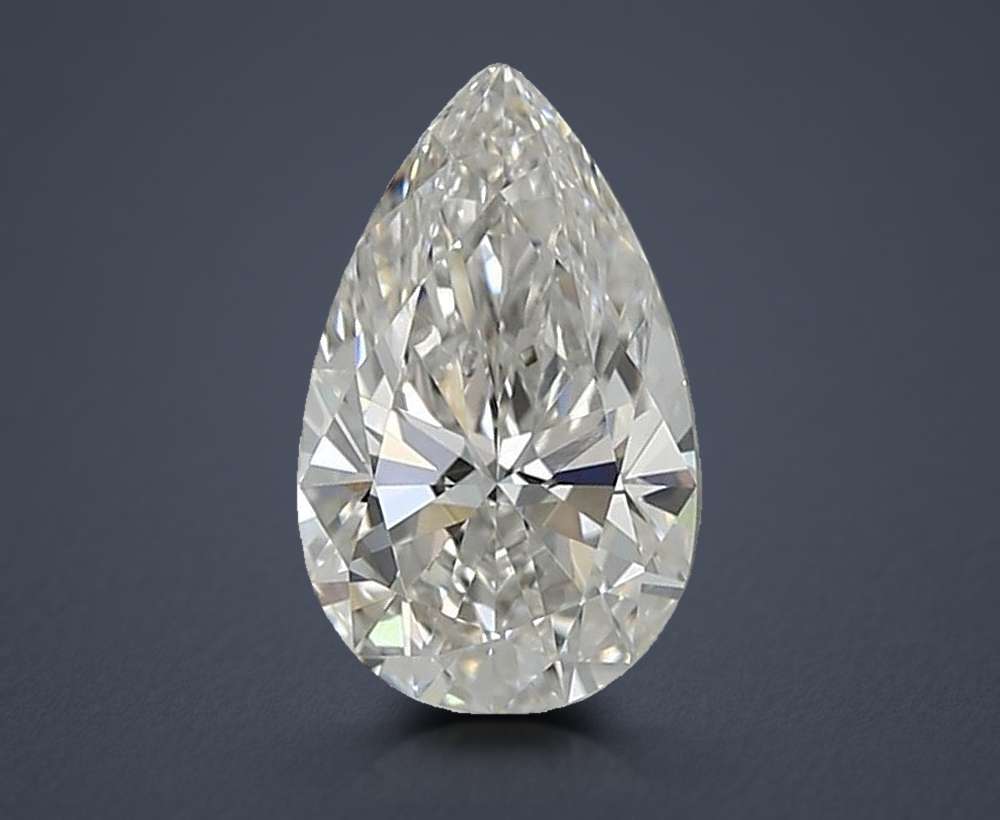 0.95ct F VVS2 Rare Carat Ideal Cut Pear Lab Grown Diamond