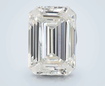 3.09ct F VS2 Rare Carat Ideal Cut Emerald Lab Grown Diamond