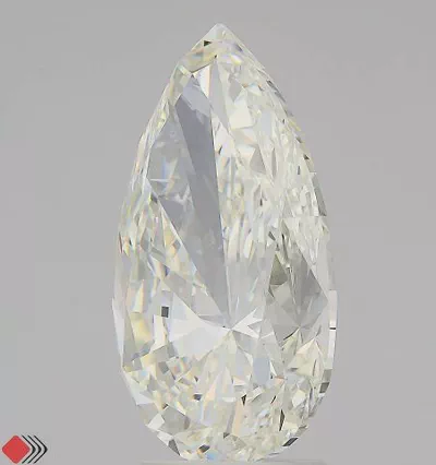 5.01ct I VS1 Rare Carat Ideal Cut Pear Diamond