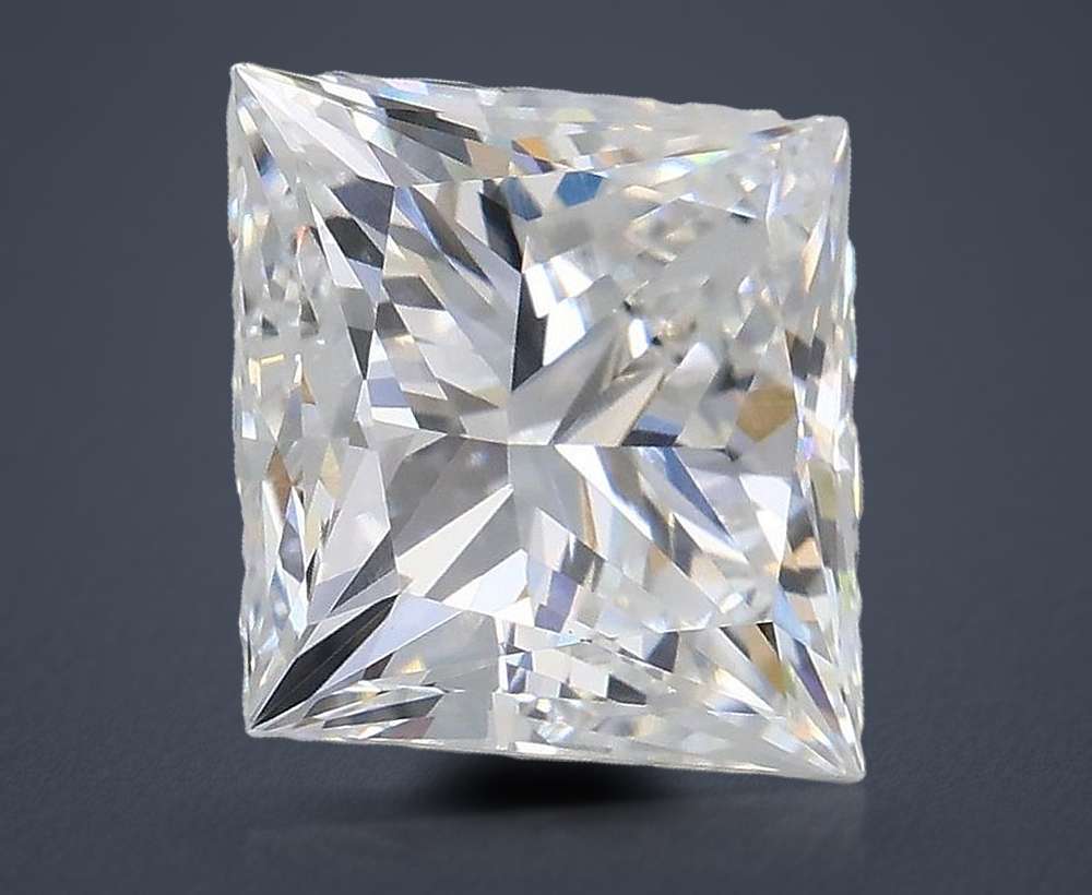 3.09ct E VS1 Rare Carat Ideal Cut Princess Lab Grown Diamond