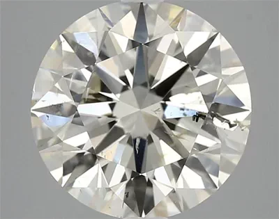3.01ct K SI2 Rare Carat Ideal Cut Round Diamond