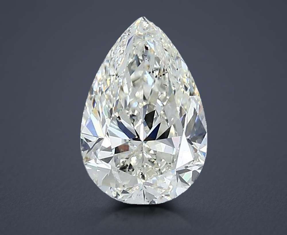 1.70ct J SI1 Rare Carat Ideal Cut Pear Diamond