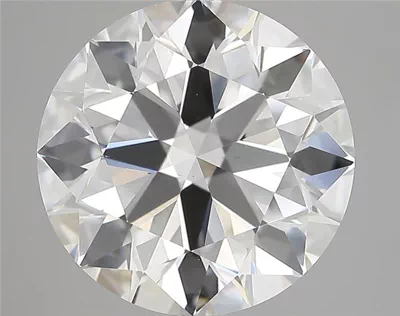 5.03ct F VS2 Rare Carat Ideal Cut Round Diamond