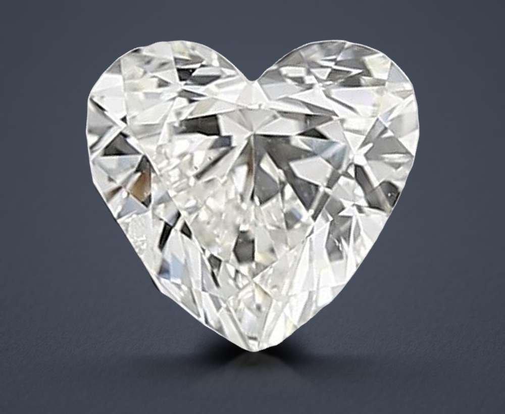 0.91ct H SI1 Rare Carat Ideal Cut Heart Diamond