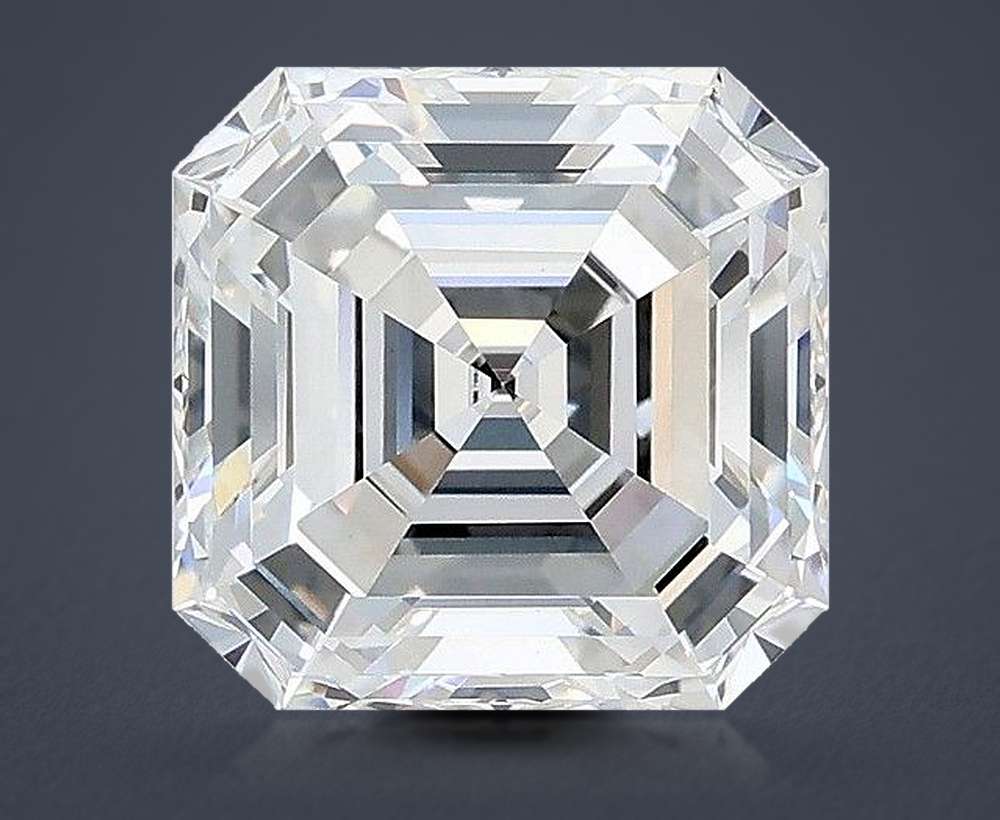3.51ct F VVS2 Rare Carat Ideal Cut Asscher Lab Grown Diamond