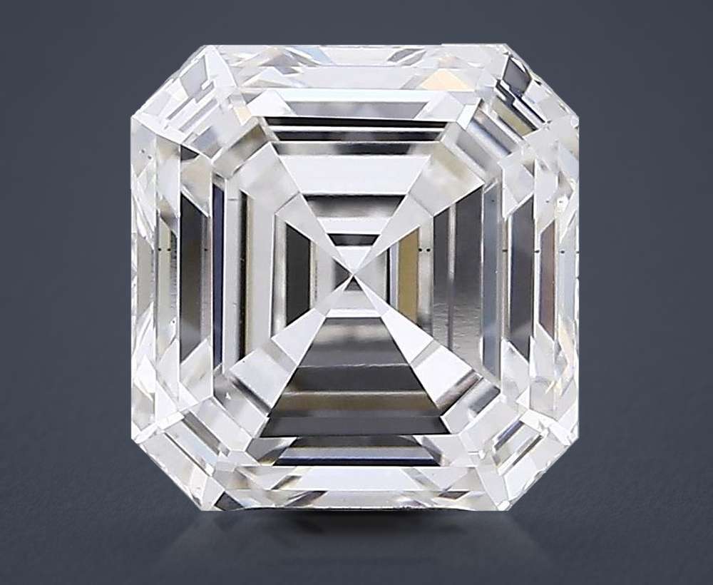 5.50ct F VS2 Rare Carat Ideal Cut Asscher Lab Grown Diamond