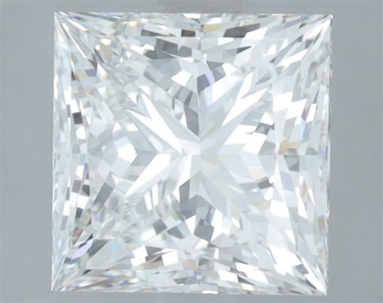 3.08ct F VS1 Rare Carat Ideal Cut Princess Lab Grown Diamond