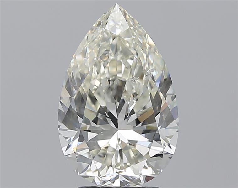 3.00ct K SI2 Rare Carat Ideal Cut Pear Diamond