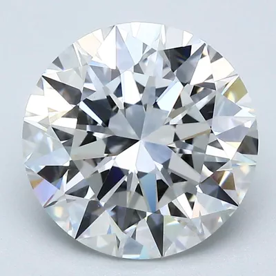 3.71ct F VVS2 Rare Carat Ideal Cut Round Diamond
