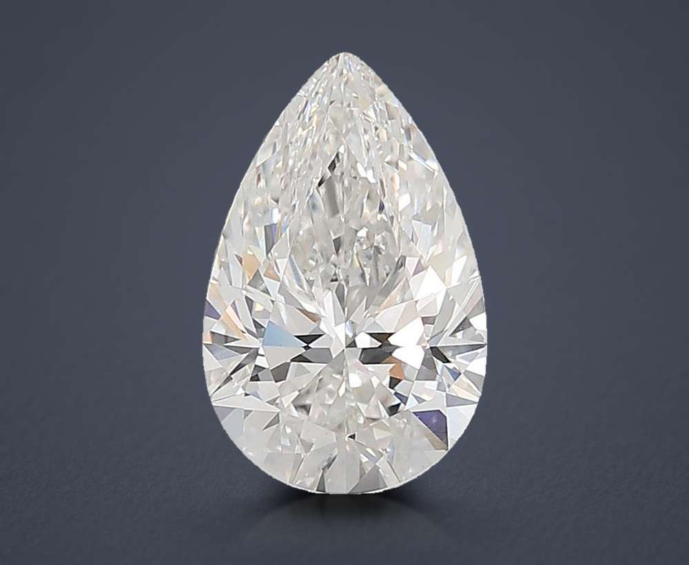 5.26ct F VS1 Rare Carat Ideal Cut Pear Lab Grown Diamond