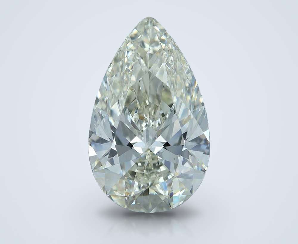 3.02ct K VS1 Rare Carat Ideal Cut Pear Diamond