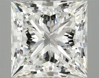 6.18ct H VVS2 Rare Carat Ideal Cut Princess Lab Grown Diamond