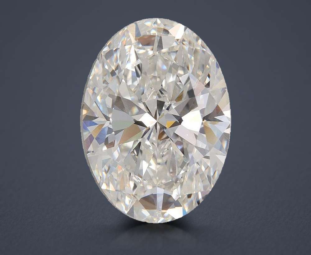 5.08ct F VVS2 Rare Carat Ideal Cut Oval Lab Grown Diamond