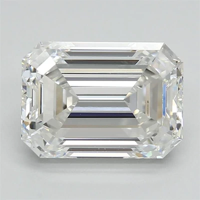 4.05ct F VVS2 Rare Carat Ideal Cut Emerald Lab Grown Diamond