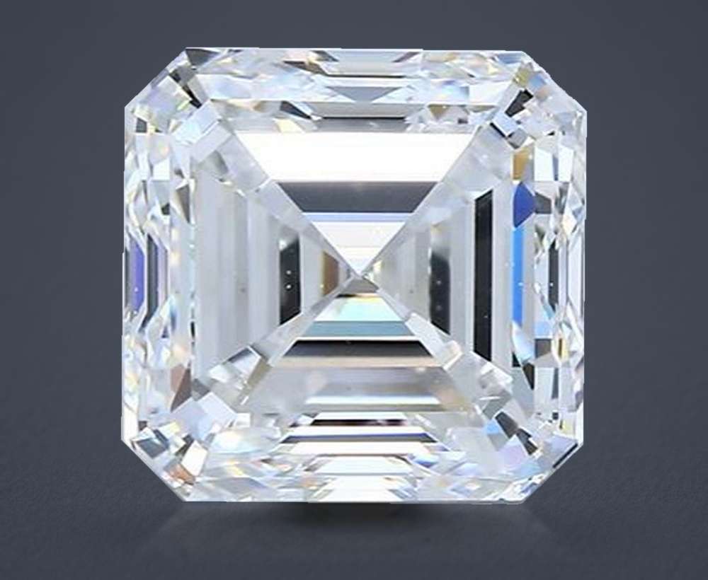 4.01ct F VS2 Very Good Cut Asscher Diamond