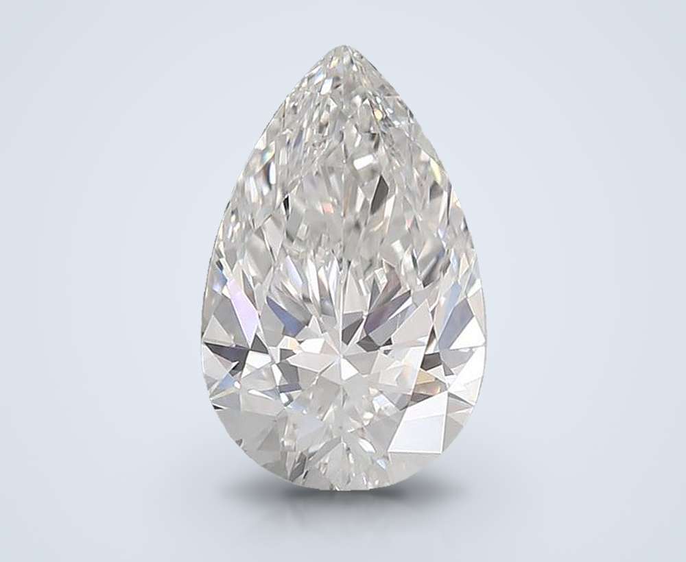 3.03ct E VS1 Rare Carat Ideal Cut Pear Lab Grown Diamond