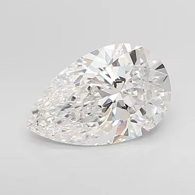 4.01ct F VS1 Rare Carat Ideal Cut Pear Lab Grown Diamond